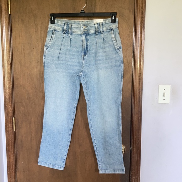 Sonoma jean pleated front relaxed high rise straight leg jean retro 12 16 18 - Picture 9 of 17